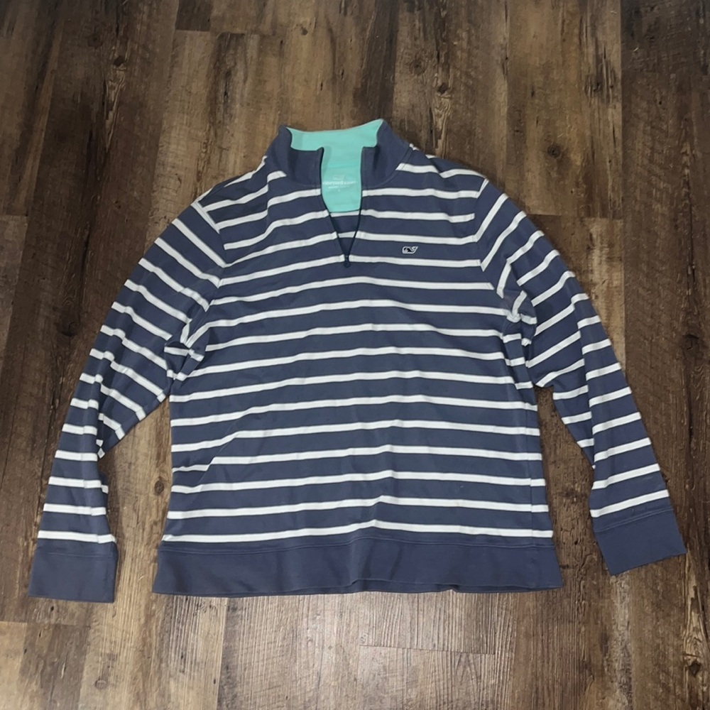 Vineyard Vines 1/4 Zip Pullover Long Sleeve Men's   Striped